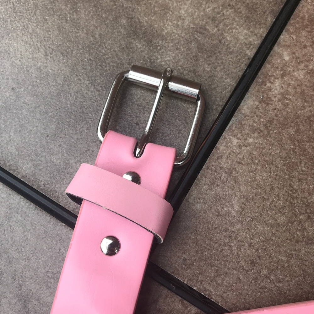 Pink grommet belt